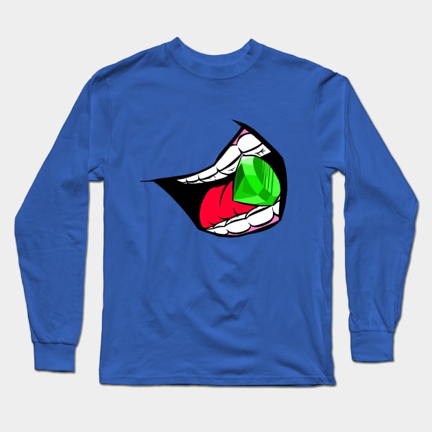 Teeth Emerald Long Sleeve T-Shirt by Sonic408